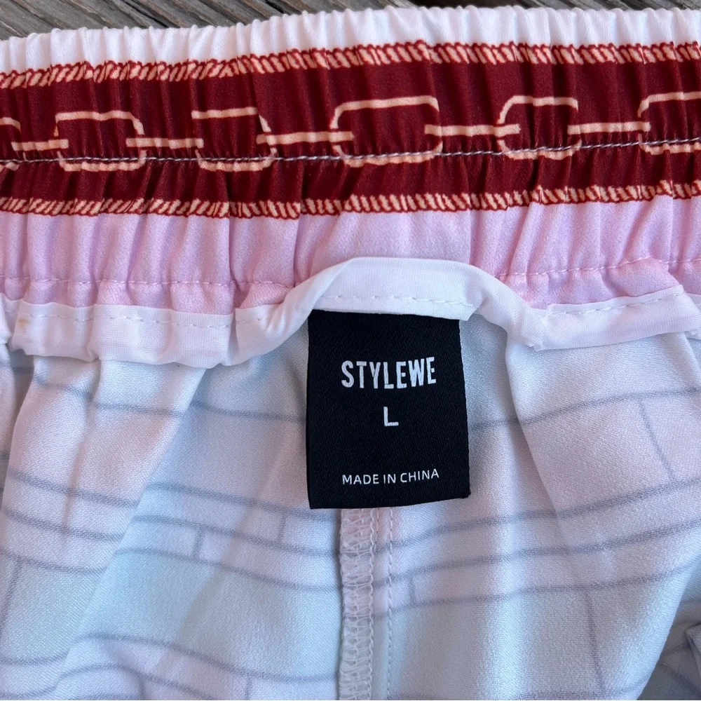 Stylewe Resort Wear Wide Leg Colorful Pants Size  Large
